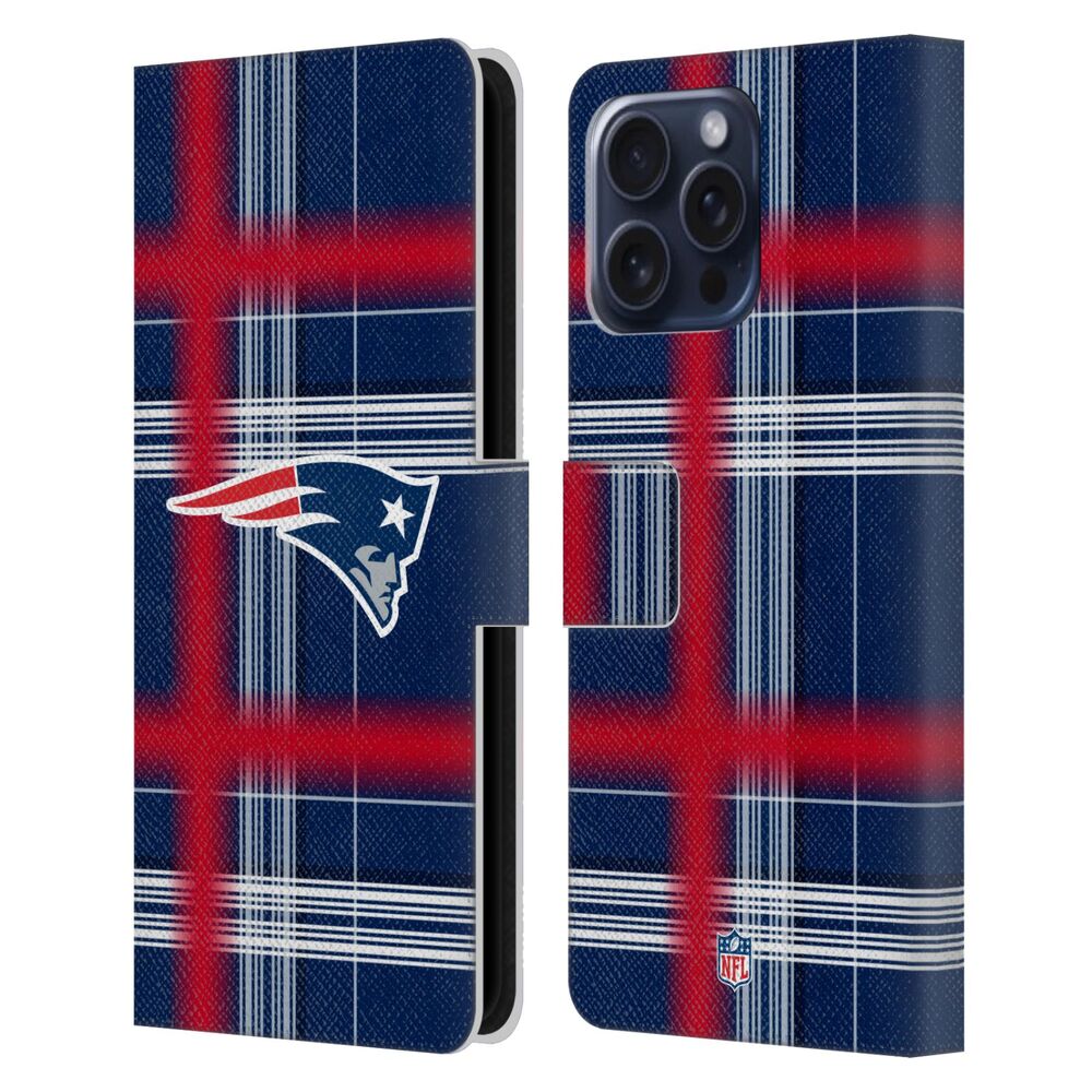 NEW ENGLAND PATRIOTS(NFL) パッツ パッツ - Plaid レザー手帳型 / Apple iPhoneケース 【公式 / オフィシャル】